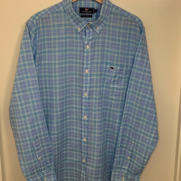 L Men’s Vineyard Vines Slim Fit Tucker Shirt - Picture 1 of 2